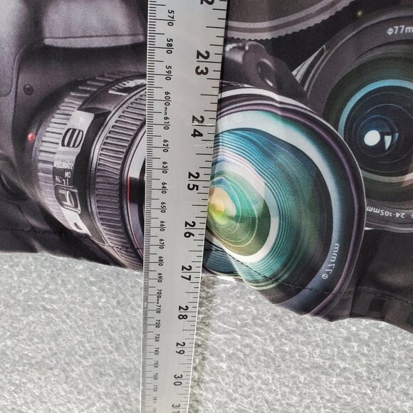 Canon EOS 5D Mark IV Men Button Up Shirt Medium Black Camera Allover Photography - Picture 2 of 8